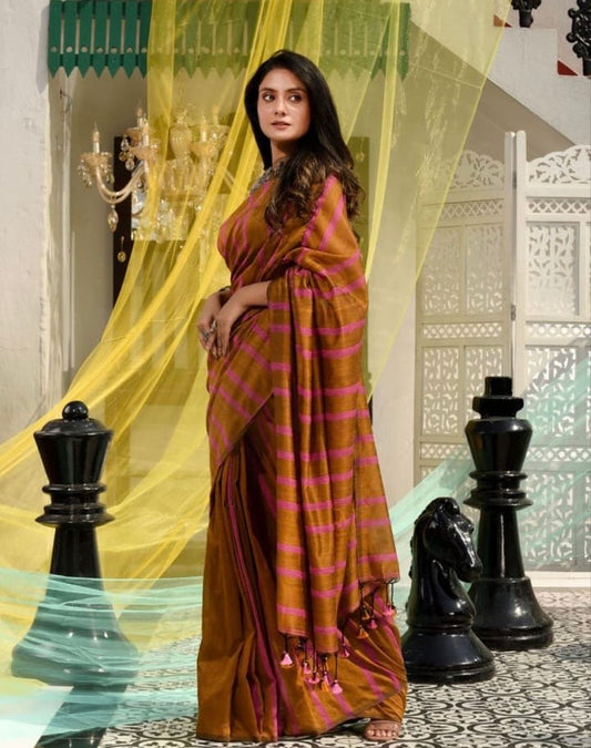 Khadi cotton saree