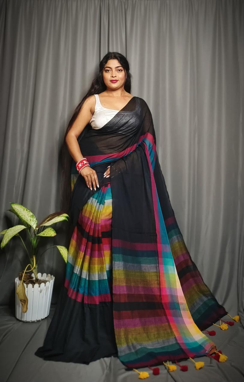 Rainbow khadi cotton