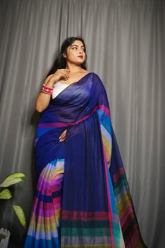 Rainbow khadi cotton
